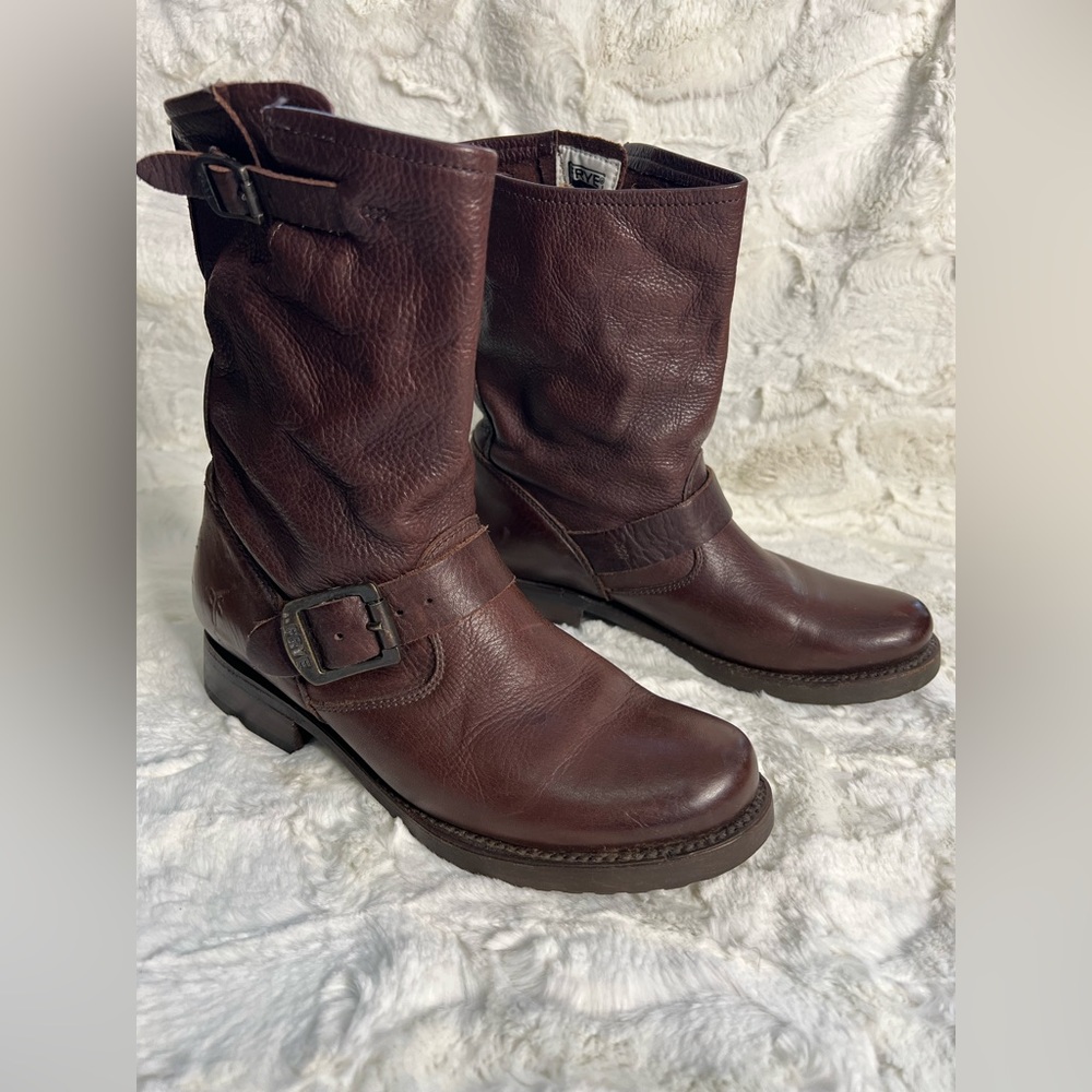 Frye Brown Leather Ankle Boots